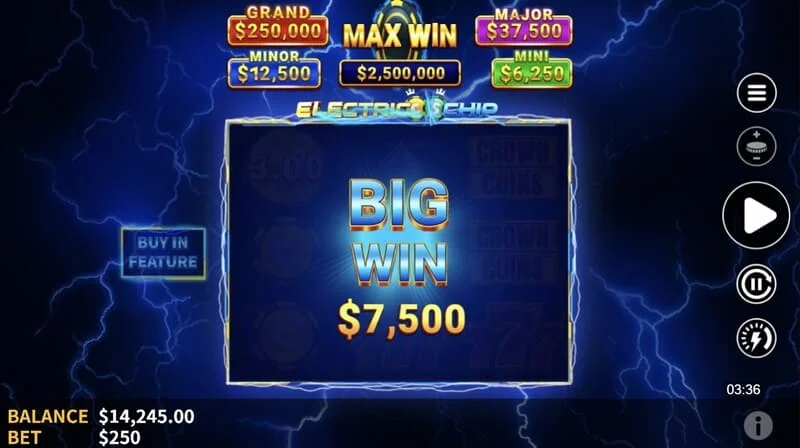 Electric Chip – coleta final de Electric Coins por um coletor com Jackpot fixo